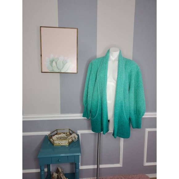 Women Knit Cardigan, 80s Cardigan - Picture 1 of 8
